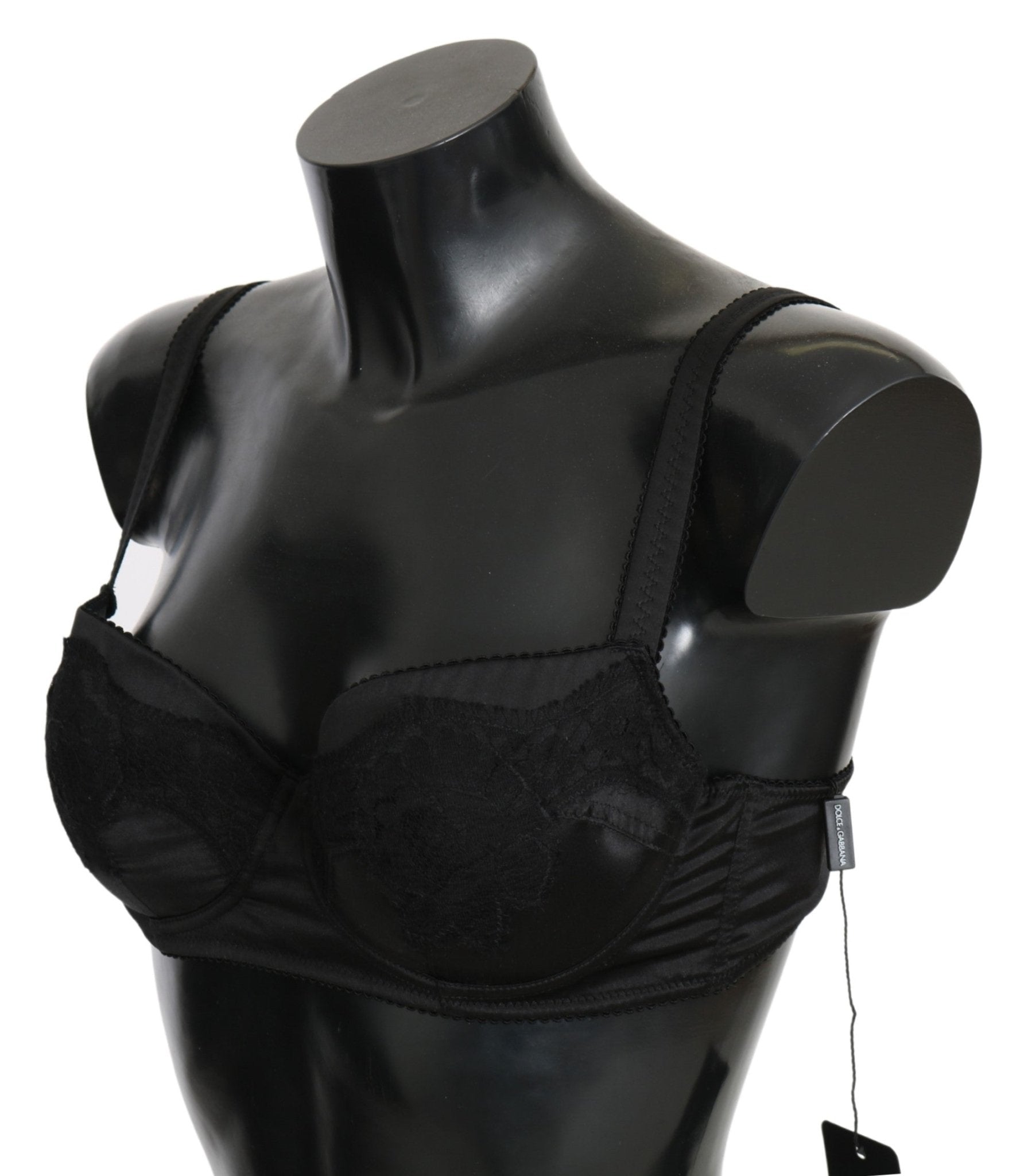 Black Lace Women Silk Stretch Bra Underwear - coffeewithmee2Dolce & GabbanaP5707S