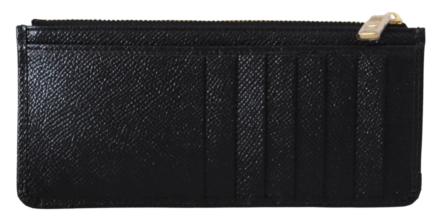Black Leather Card Holder Coin Purse #DGloveslondon Wallet - coffeewithmee2Dolce & GabbanaP0371S