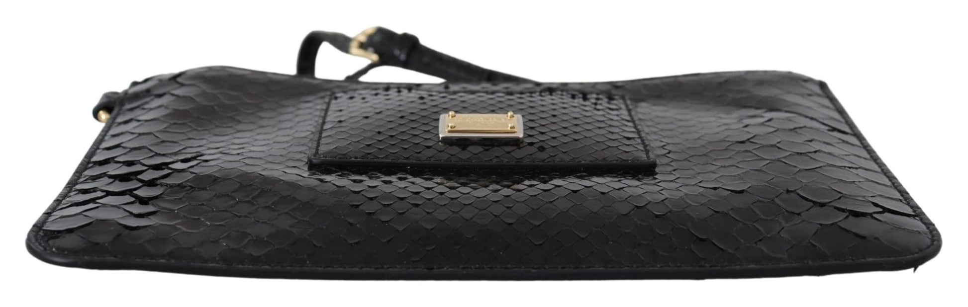 Black Leather Coin Purse Wristlet Mirror Agnese Wallet - coffeewithmee2Dolce & GabbanaP0381S