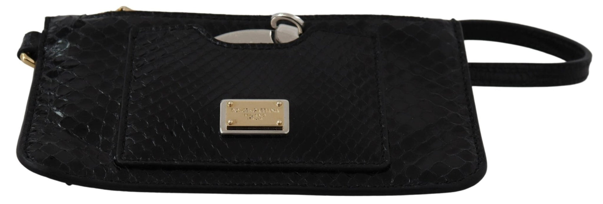 Black Leather Coin Purse Wristlet Mirror Agnese Wallet - coffeewithmee2Dolce & GabbanaP0313S