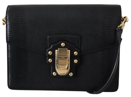 Black Leather LUCIA Hand Shoulder Messenger Purse - coffeewithmee2Dolce & GabbanaP0273S