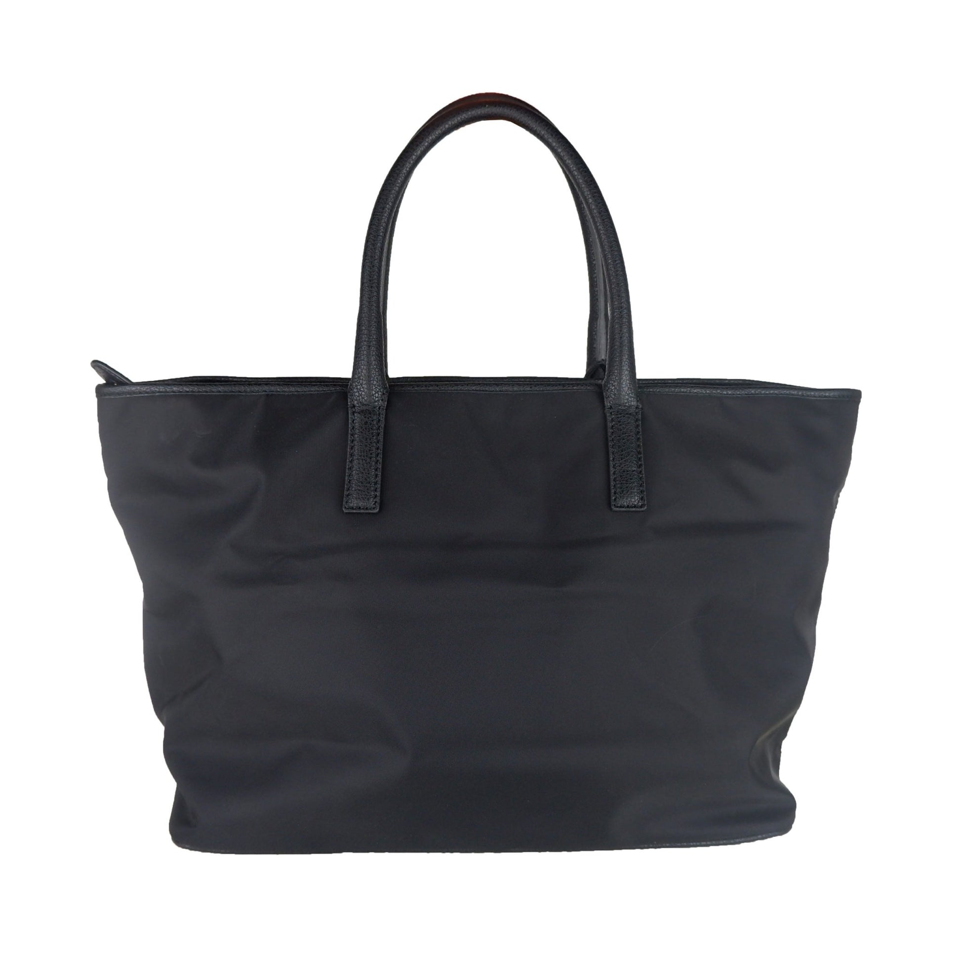 Black Leather & Polyamide Shopping Shoulder Bag - coffeewithmee2John RichmondP0472S