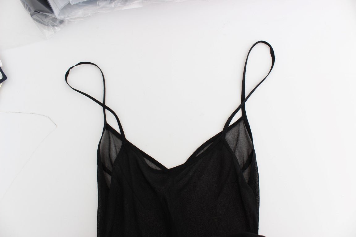 Black long sleeve silk dress - coffeewithmee2CavalliP0615S