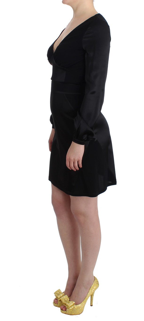 Black Longsleeved Wiggle Pencil Dress - coffeewithmee2GF FerreP1094S