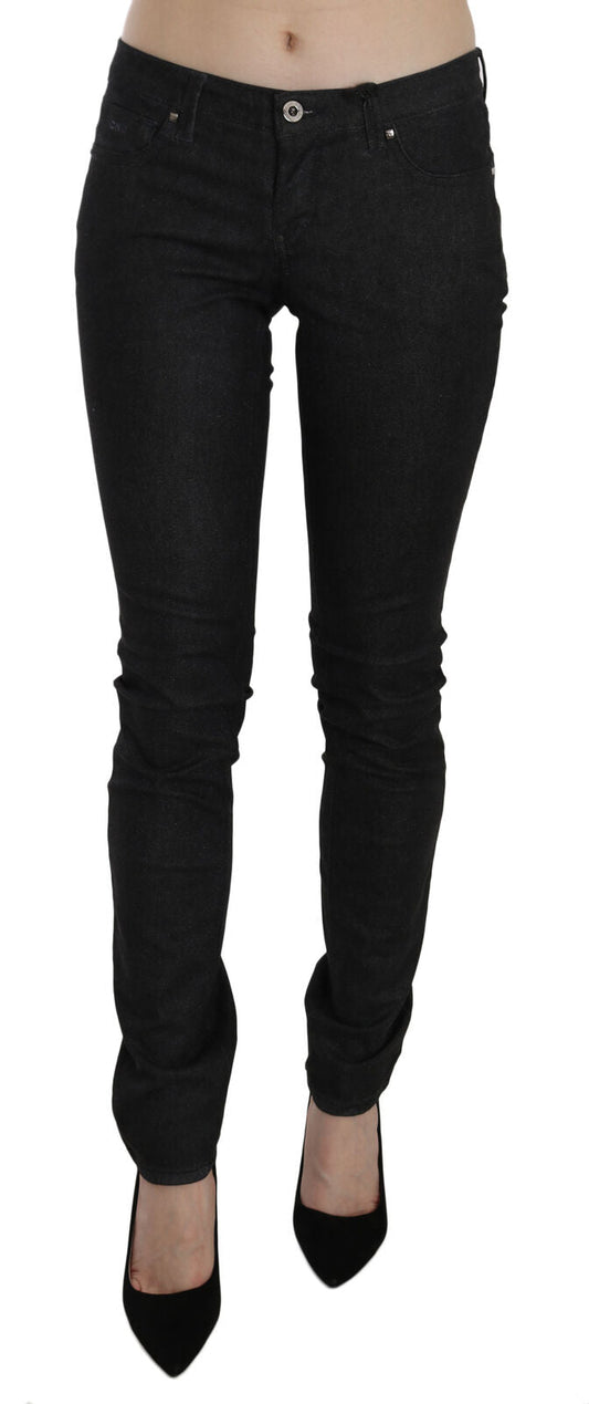 Black Low Waist Skinny Casual Denim Jeans - coffeewithmee2Costume NationalP4742S