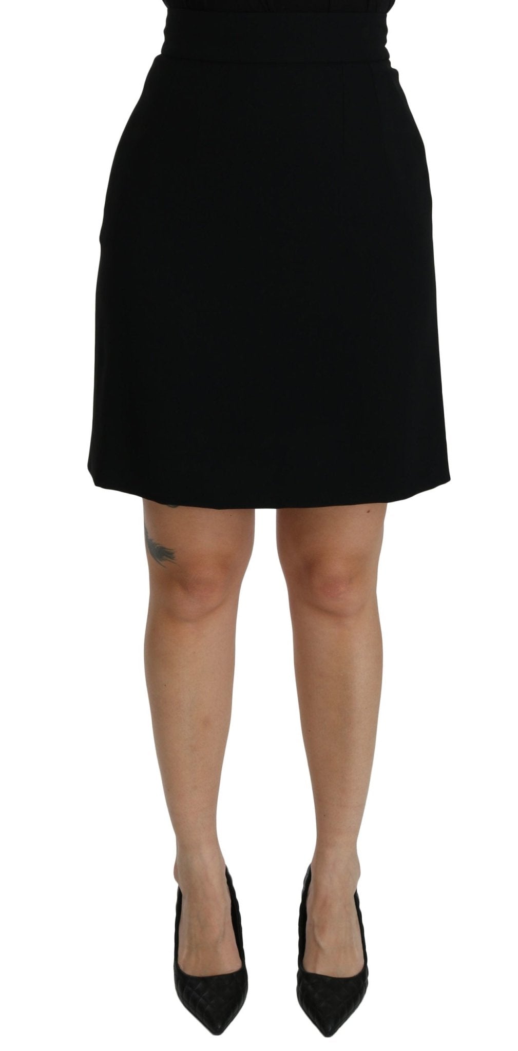 Black Mermaid High Waist Midi Silk Skirt - coffeewithmee2Dolce & GabbanaP2689S