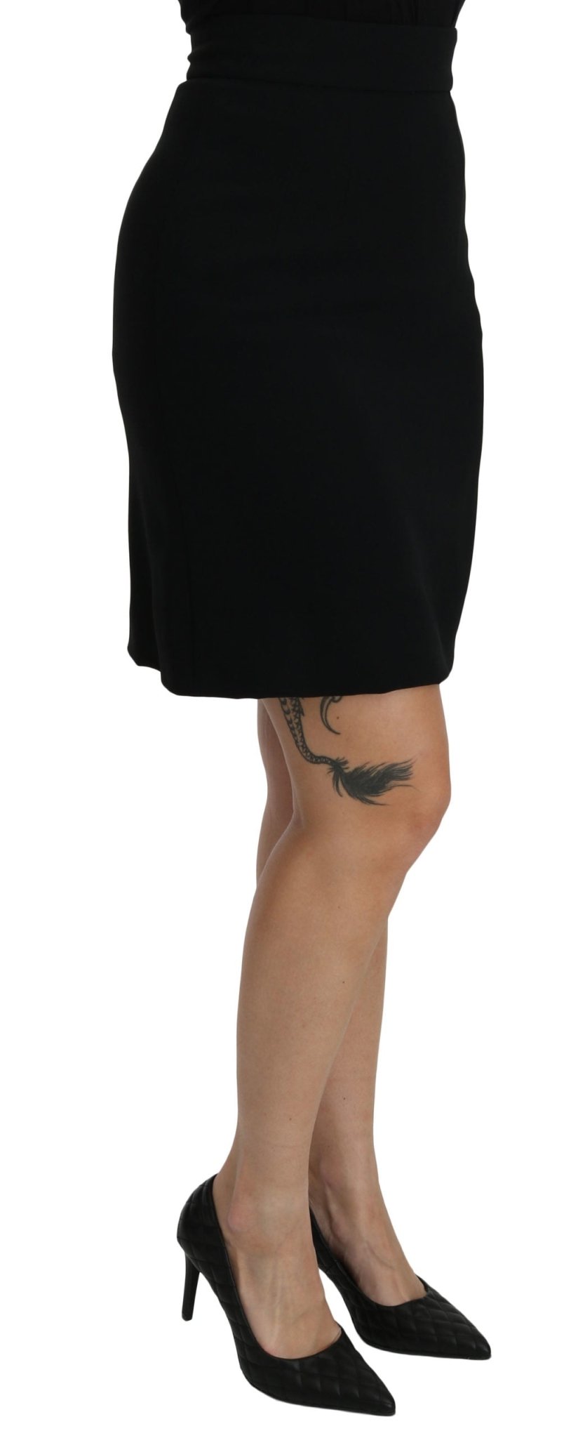 Black Mermaid High Waist Midi Silk Skirt - coffeewithmee2Dolce & GabbanaP2689S