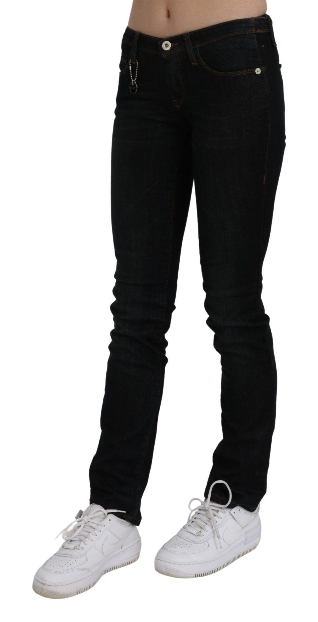 Black Mid Waist Skinny Denim Cotton Jeans - coffeewithmee2Costume NationalP3284S