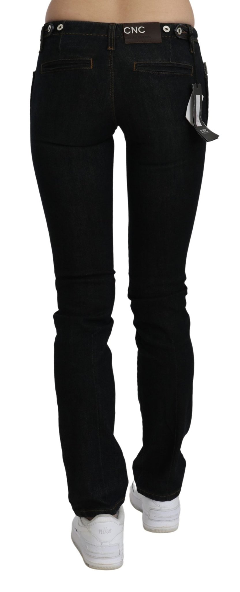 Black Mid Waist Skinny Denim Cotton Jeans - coffeewithmee2Costume NationalP3284S