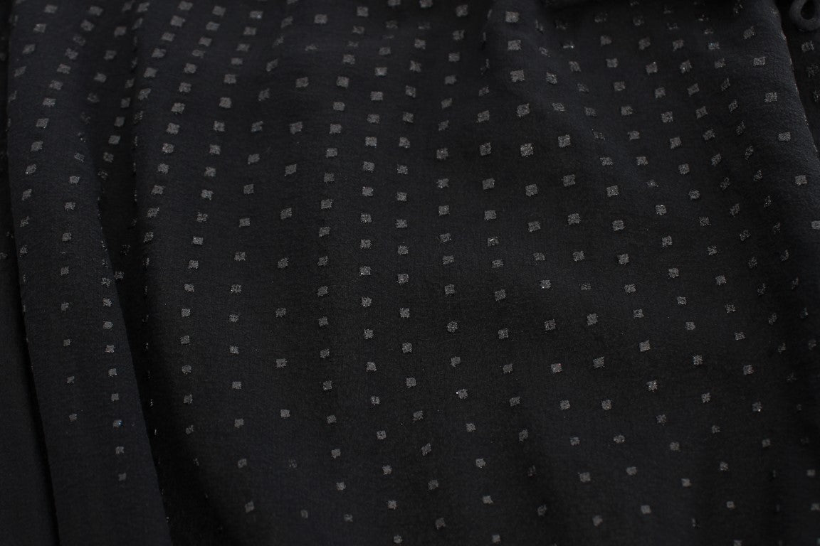 Black Neck Wrap Top Blouse - coffeewithmee2ExteP1680S