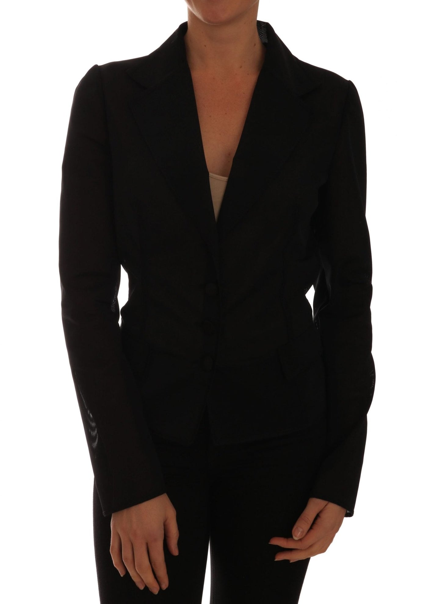 Black Nylon Net Blazer Jacket - coffeewithmee2Dolce & GabbanaP1511S