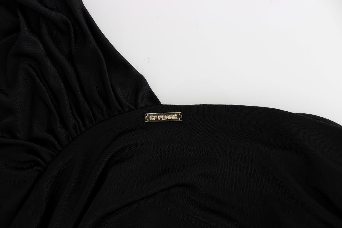 Black One Sleeve Pencil Dress - coffeewithmee2GF FerreP1096S