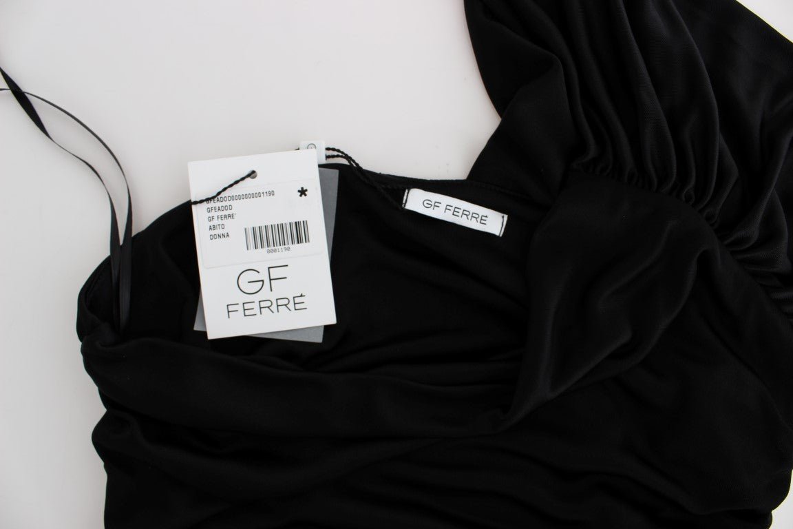 Black One Sleeve Pencil Dress - coffeewithmee2GF FerreP1096S