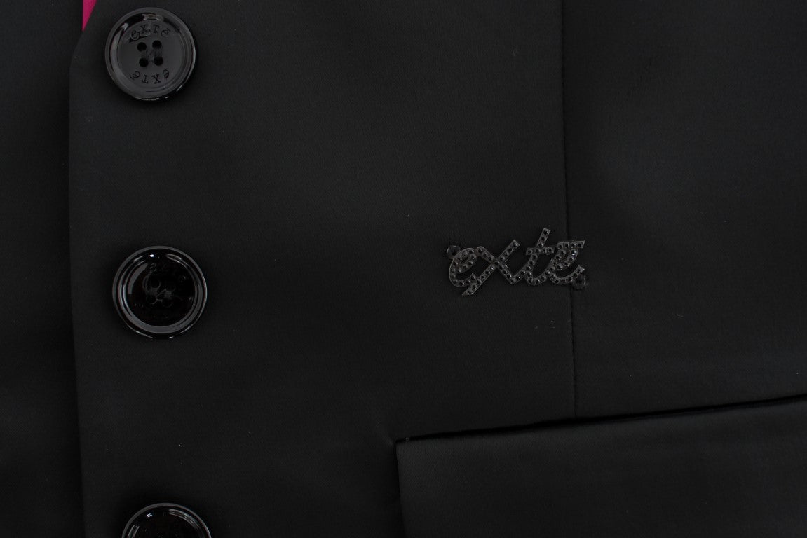 Black Pink Stretch Blazer Jacket - coffeewithmee2ExteP1710S