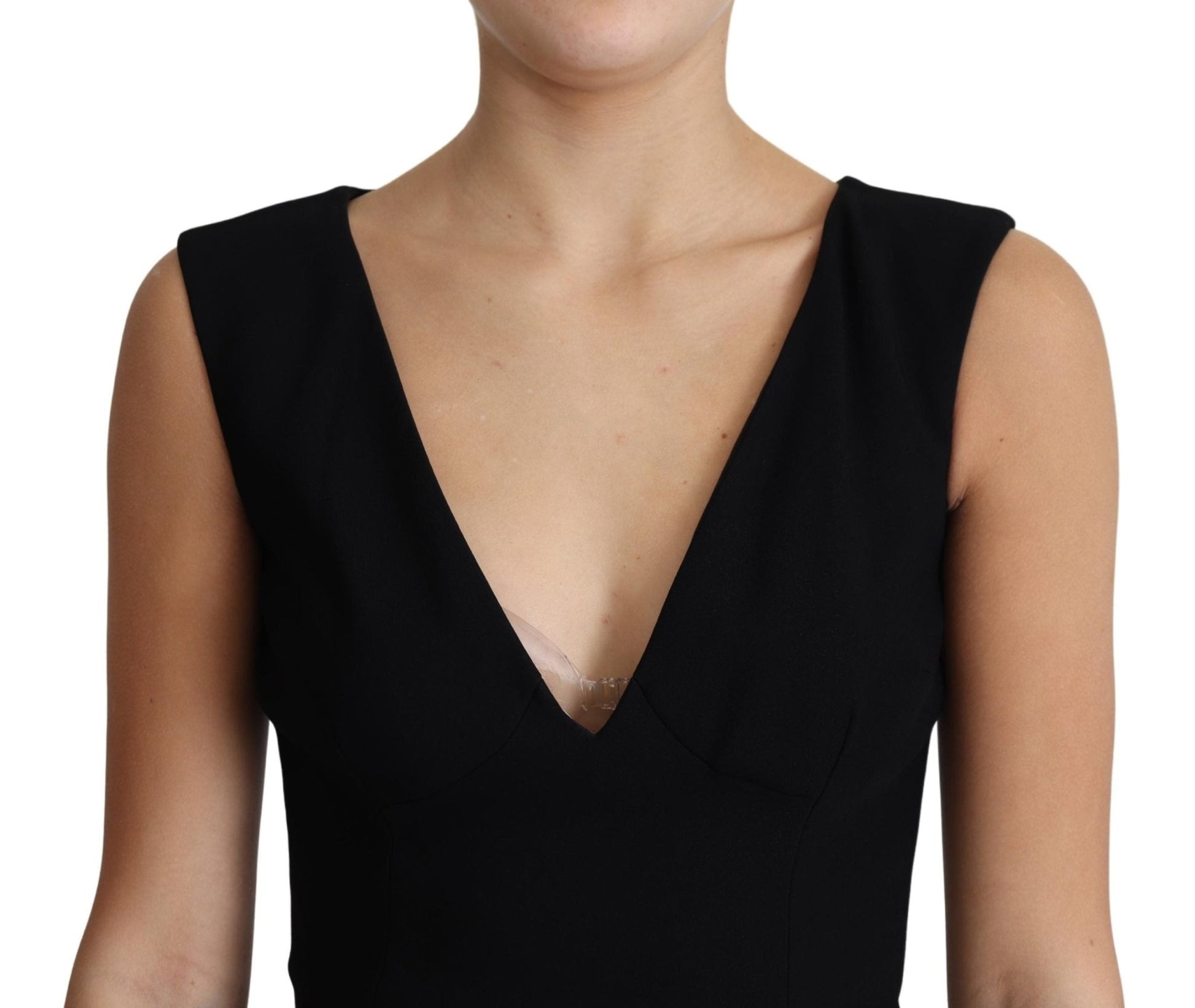 Black Plunging Crystal Mermaid Maxi Dress - coffeewithmee2Dolce & GabbanaP3796S