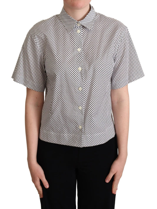 Black Polka Dot Collared Shirt White - coffeewithmee2Dolce & GabbanaP5014S
