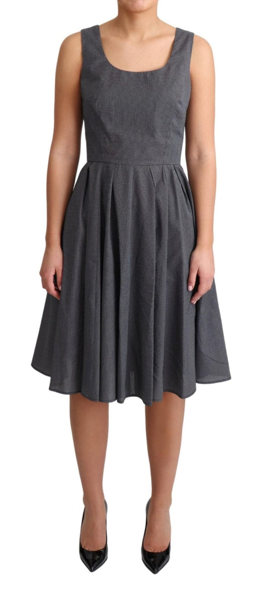 Black Polka Dotted Cotton A-Line Dress - coffeewithmee2Dolce & GabbanaP5770S