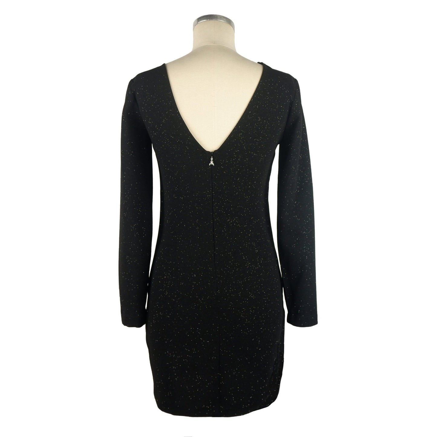 Black Polyester Glitter Back Zip Dress - coffeewithmee2Patrizia PepeP4368S