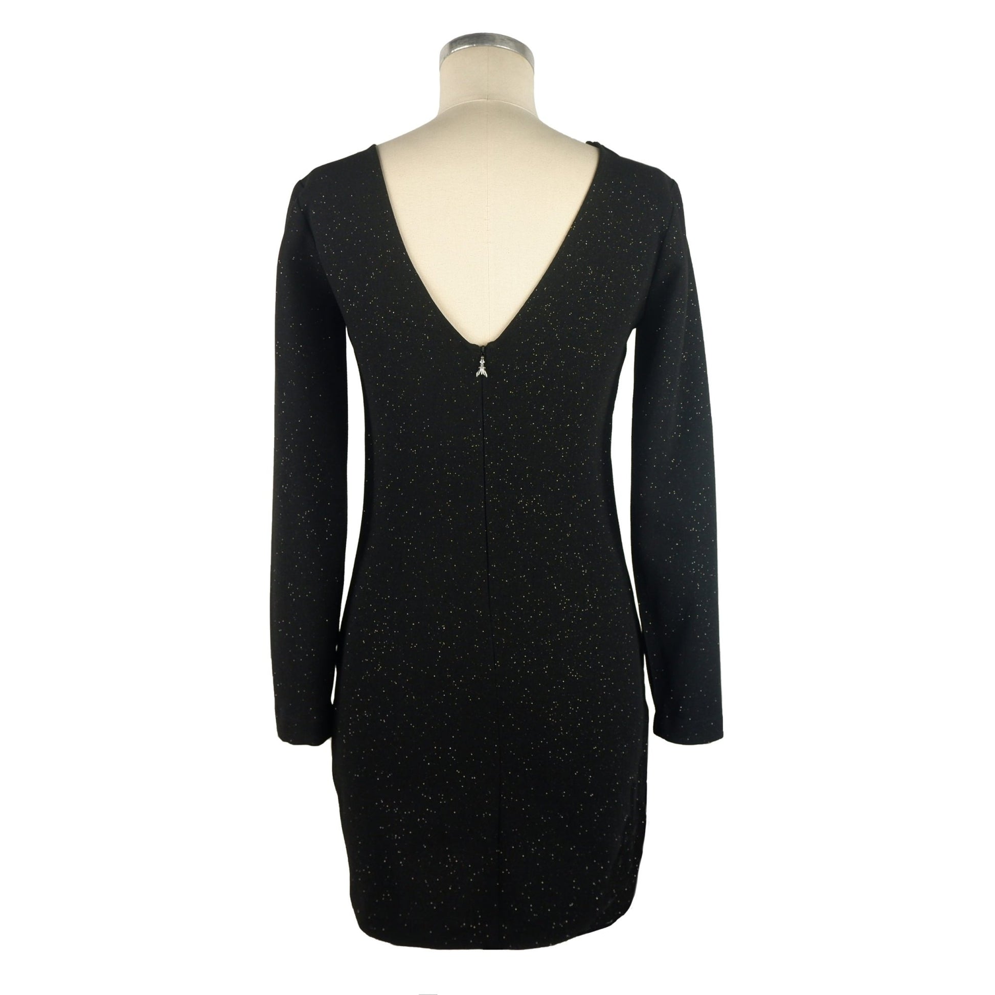 Black Polyester Glitter Back Zip Dress - coffeewithmee2Patrizia PepeP4368S