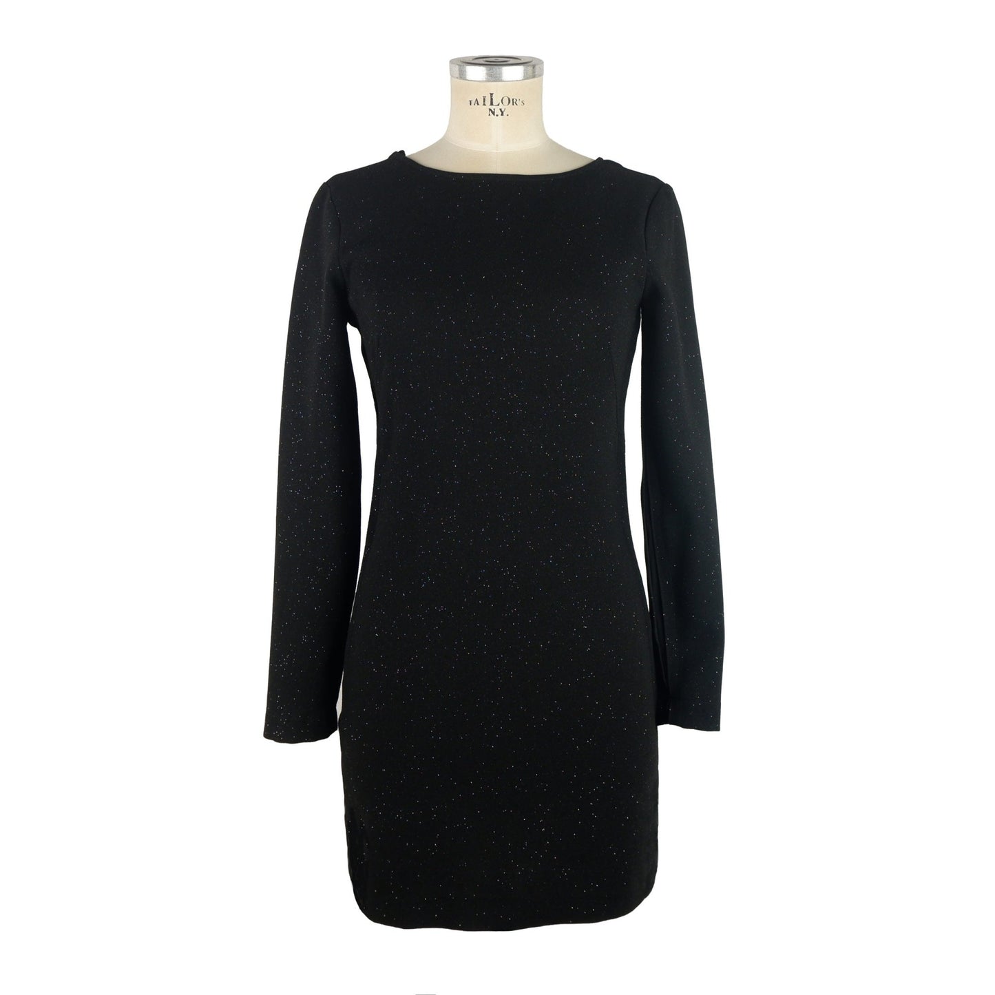 Black Polyester Glitter Back Zip Dress - coffeewithmee2Patrizia PepeP4368S