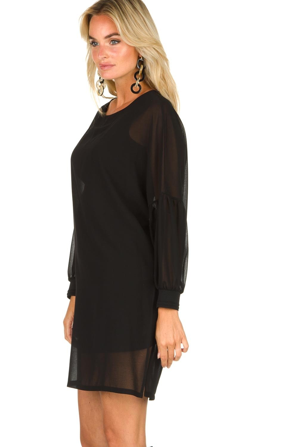 Black Polyester Party Dress - coffeewithmee2Patrizia PepeP4258S