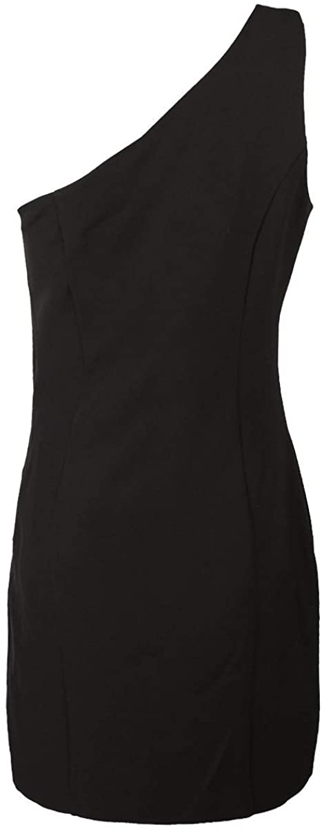 Black Polyester Soft Fit Dress - coffeewithmee2PINKOP4058S