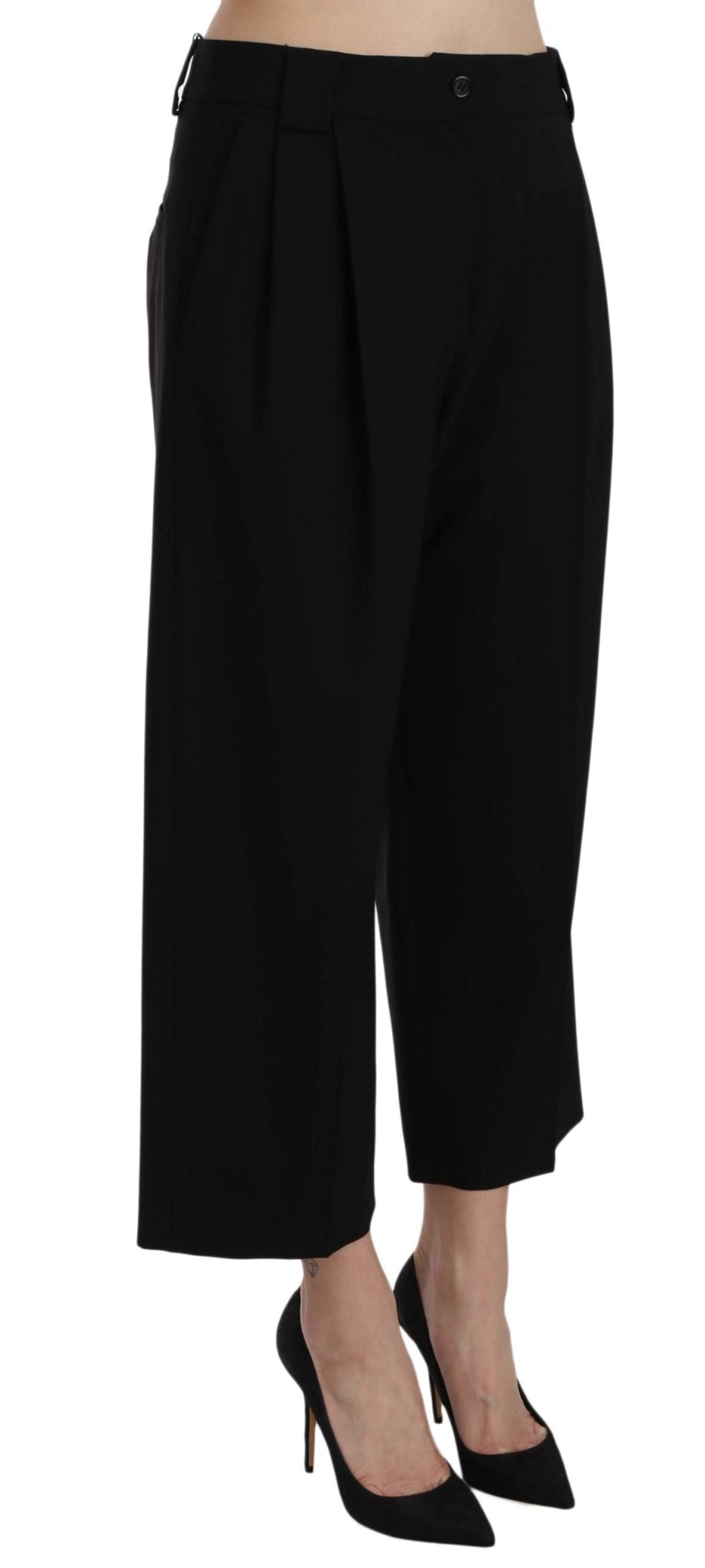 Black Print Trousers Pants - coffeewithmee2Dolce & GabbanaP1581S