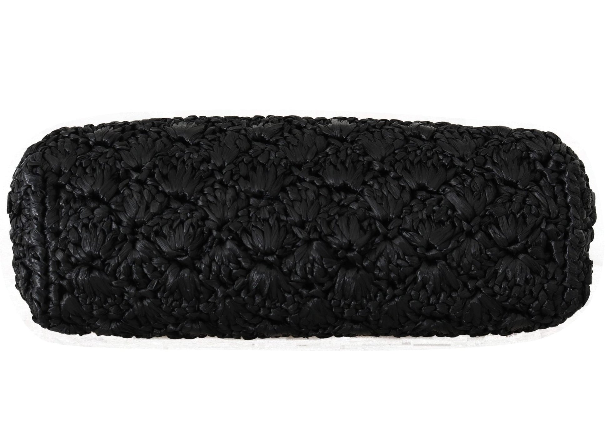 Black Raffia Leather Borse VANDA Carretto Purse - coffeewithmee2Dolce & GabbanaP0078S