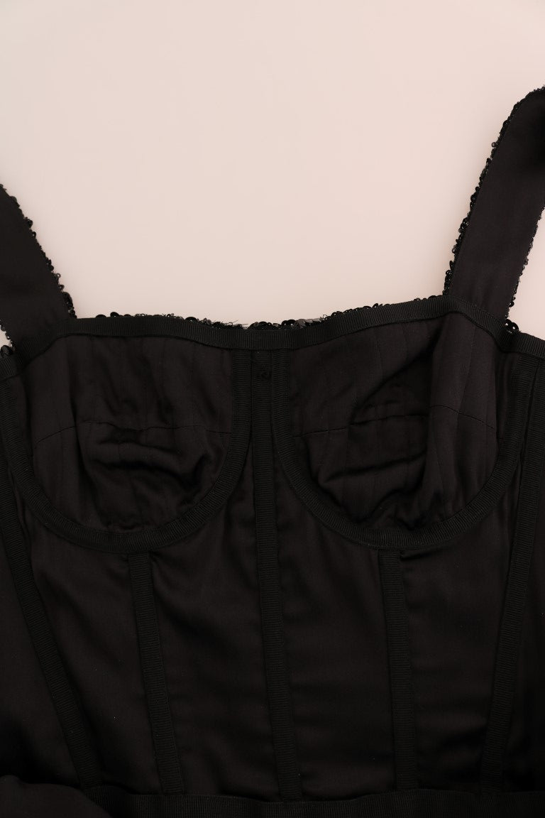 Black Red Polka Sequined Shift Dress - coffeewithmee2Dolce & GabbanaP2114S