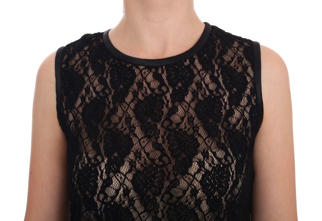 Black Ricamo Lace Transparent Blouse - coffeewithmee2Dolce & GabbanaP2002S