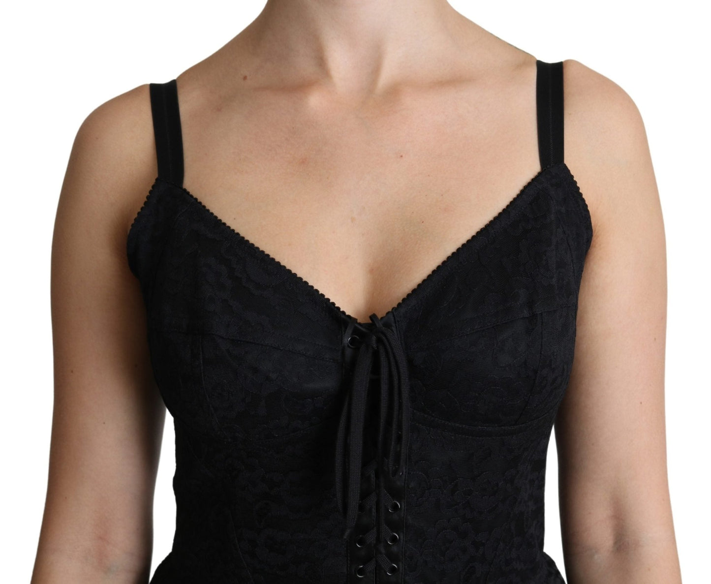 Black Rose Appliqué Sheath Mini Jaquard Dress - coffeewithmee2Dolce & GabbanaP3707S