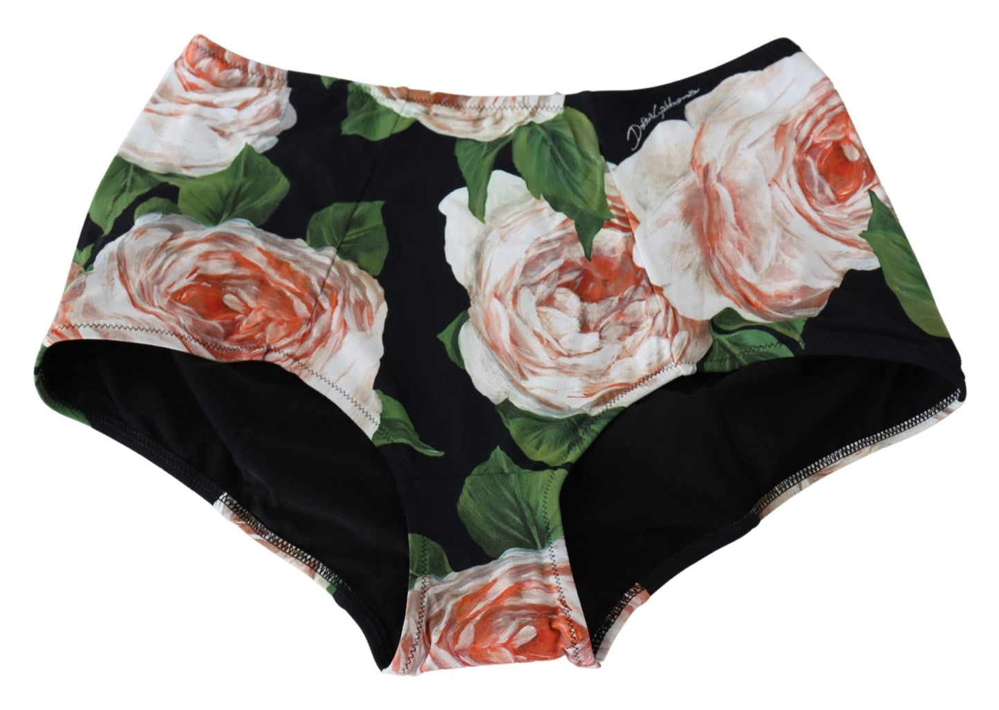 Black Ross Print Swimwear Beachwear Bikini Bottom - coffeewithmee2Dolce & GabbanaP3941S