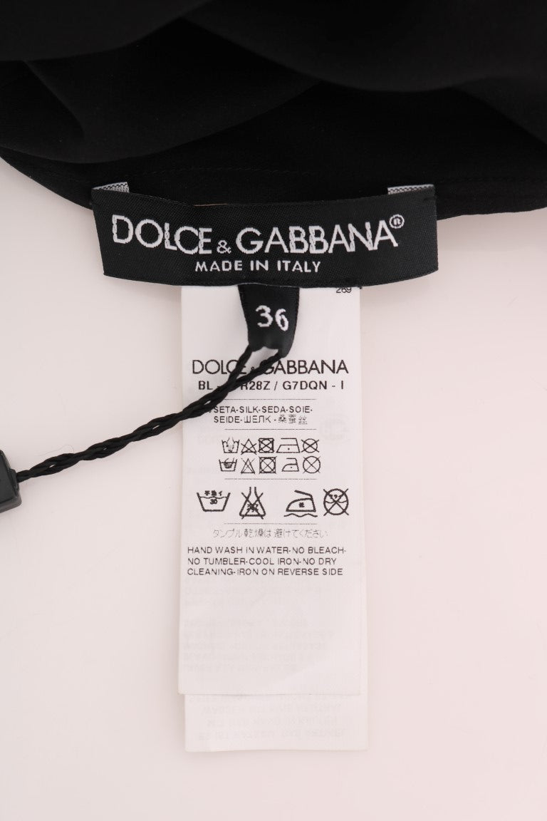 Black Sacred Heart Lace Top Blouse - coffeewithmee2Dolce & GabbanaP2047S