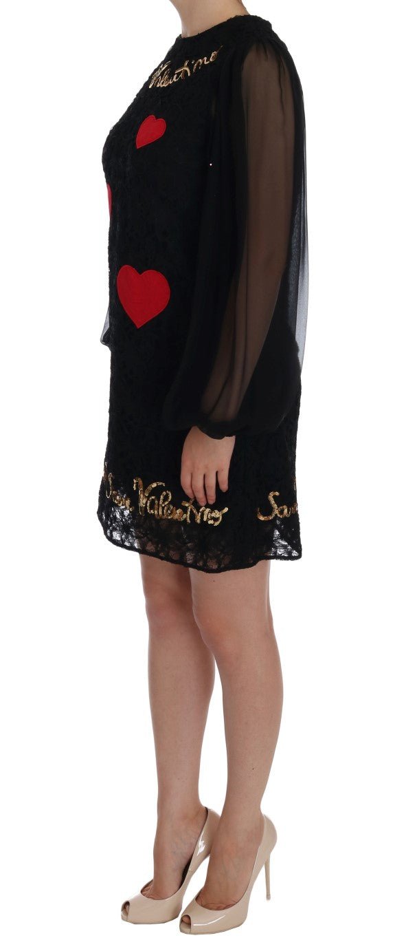 Black San Valentino Sequined Shift Dress - coffeewithmee2Dolce & GabbanaP1971S