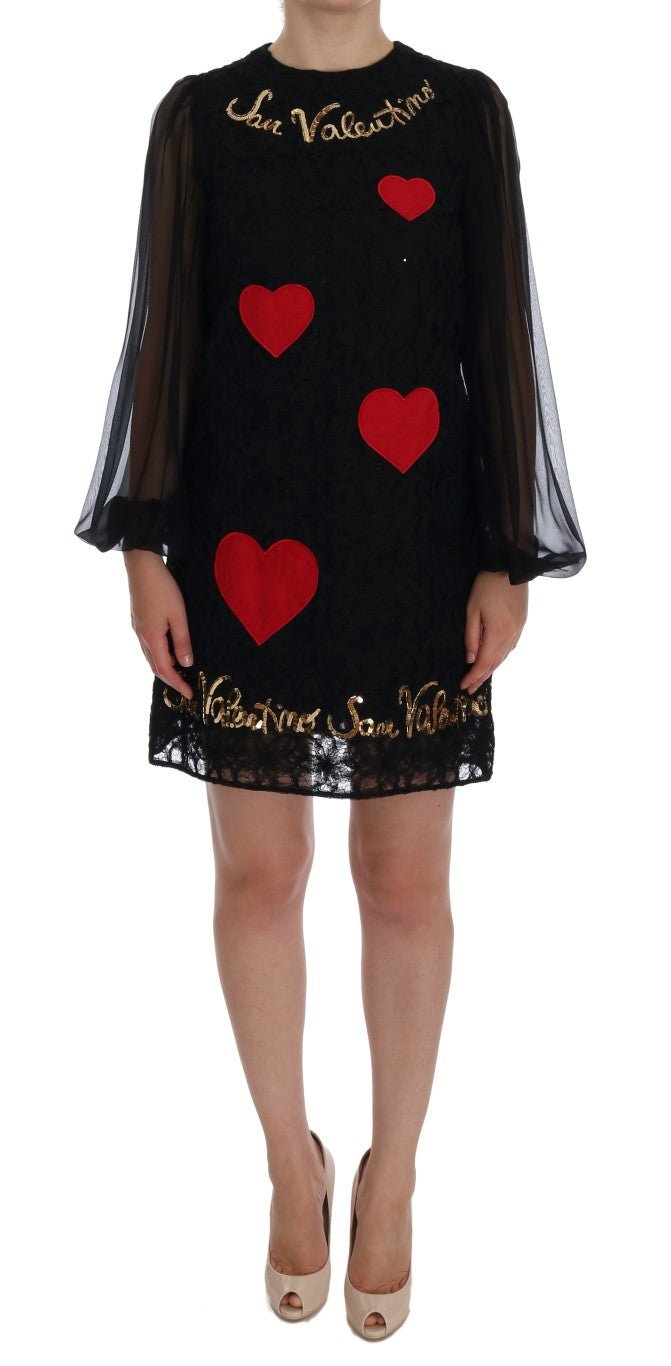 Black San Valentino Sequined Shift Dress - coffeewithmee2Dolce & GabbanaP1971S