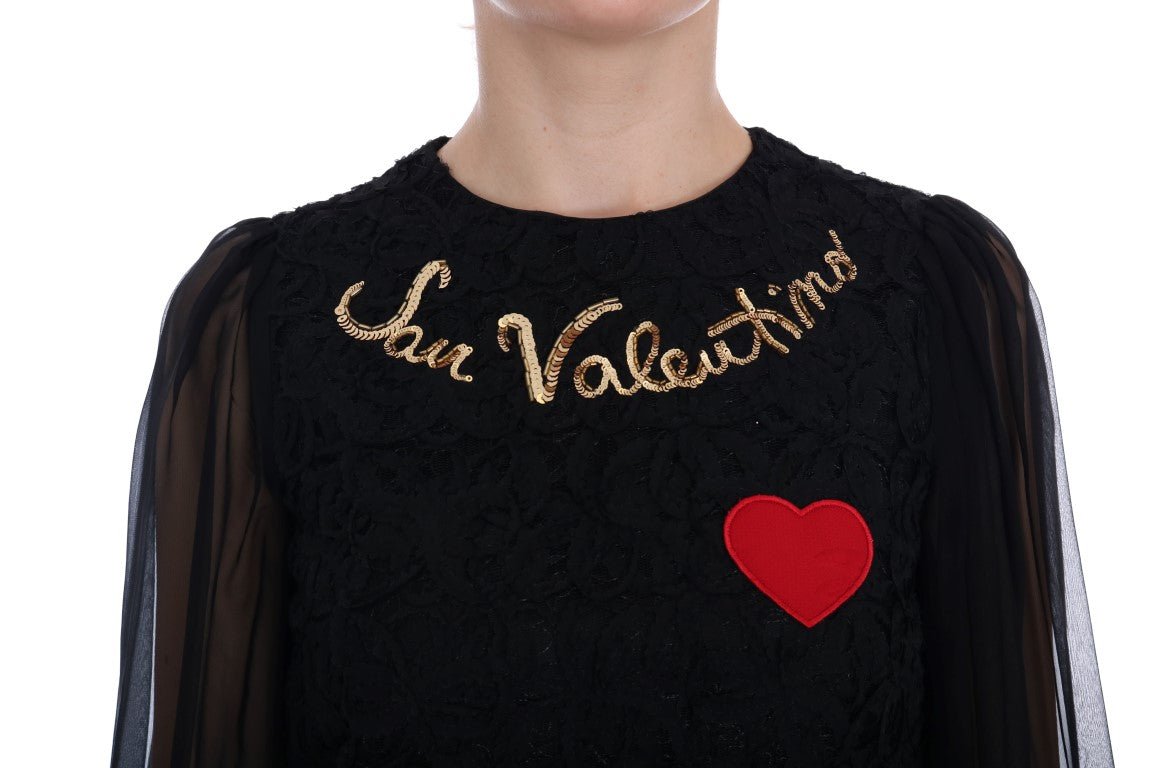 Black San Valentino Sequined Shift Dress - coffeewithmee2Dolce & GabbanaP1971S