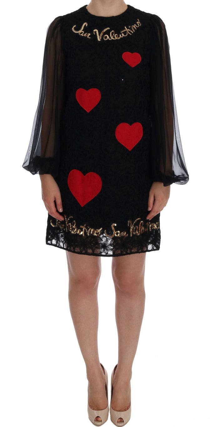 Black San Valentino Sequined Shift Dress - coffeewithmee2Dolce & GabbanaP1971S