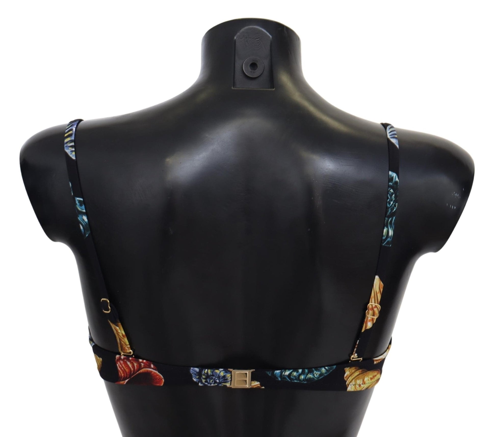 Black Seashells Print Women Swimwear Bikini Tops - coffeewithmee2Dolce & GabbanaP4138S