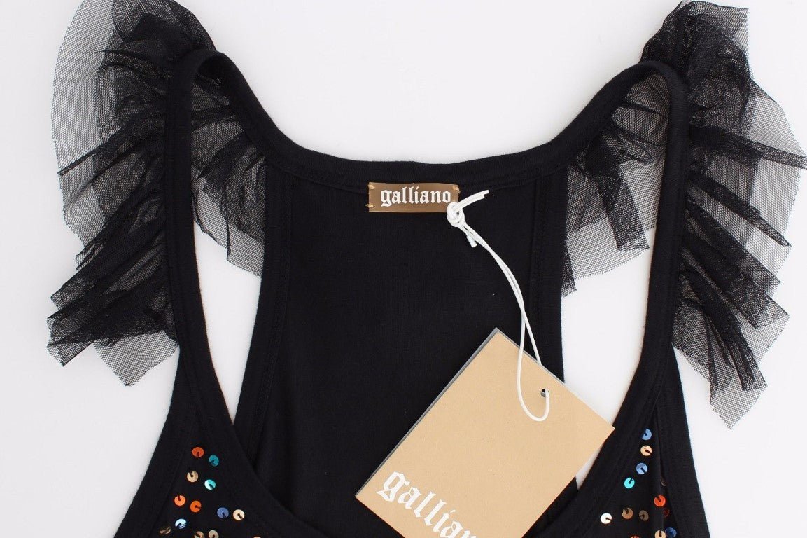 Black sequin embellished top - coffeewithmee2John GallianoP0484S