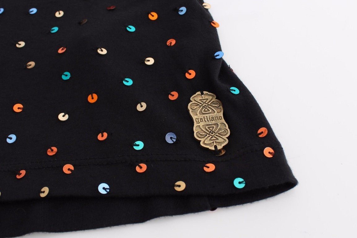 Black sequin embellished top - coffeewithmee2John GallianoP0484S