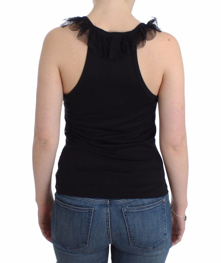 Black sequin embellished top - coffeewithmee2John GallianoP0484S