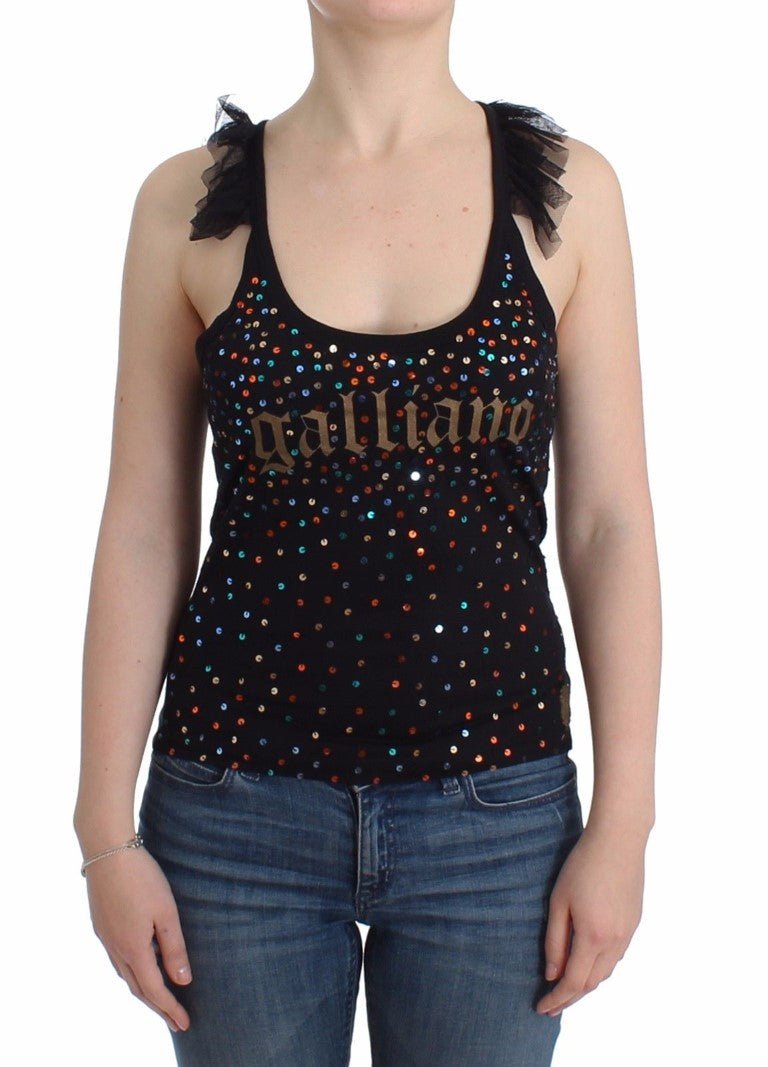 Black sequin embellished top - coffeewithmee2John GallianoP0484S