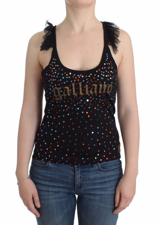 Black sequin embellished top - coffeewithmee2John GallianoP0484S
