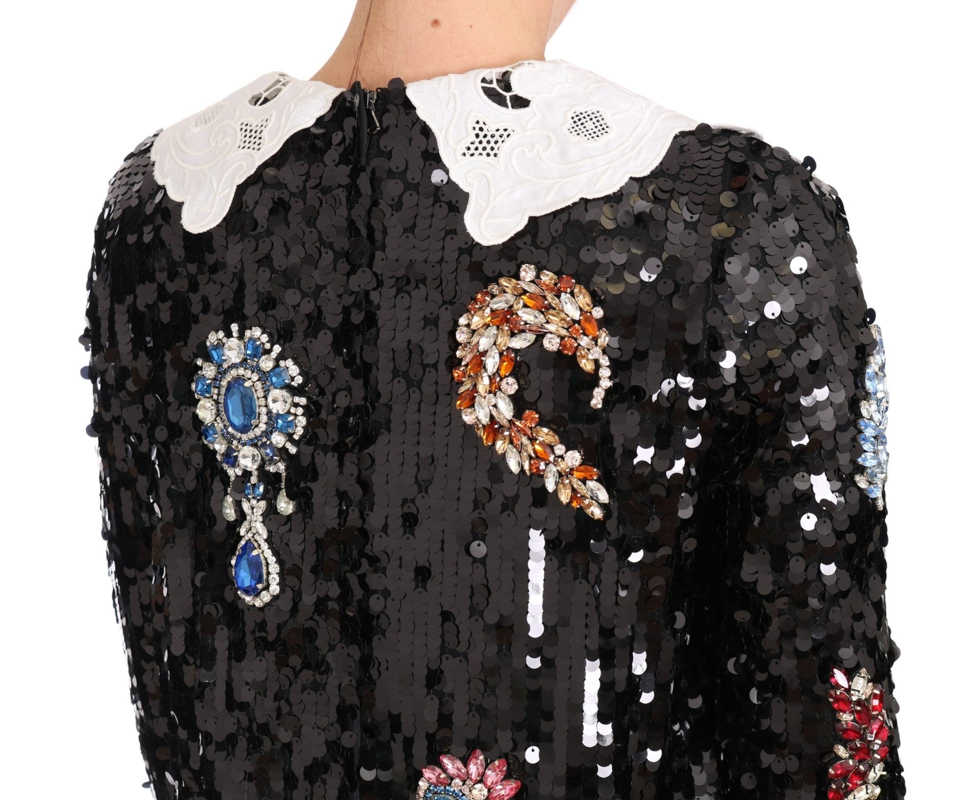 Black Sequined Crystal Fairy Tale Dress - coffeewithmee2Dolce & GabbanaP1401S