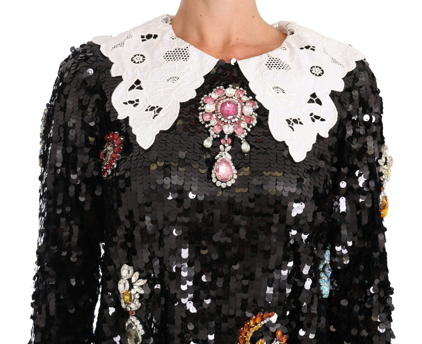 Black Sequined Crystal Fairy Tale Dress - coffeewithmee2Dolce & GabbanaP1401S