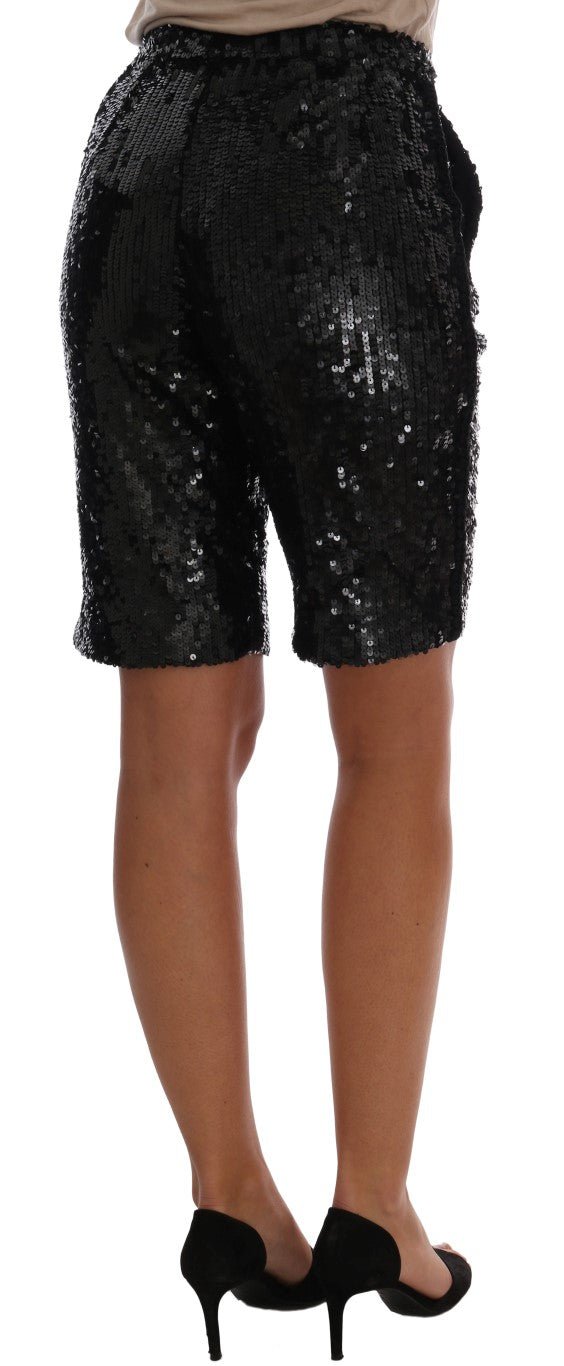Black Sequined Fashion Shorts - coffeewithmee2Dolce & GabbanaP2062S
