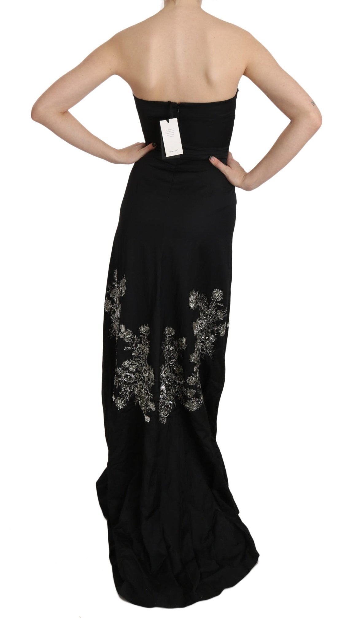 Black Sequined Flare Ball Gown Dress - coffeewithmee2John RichmondP2414S