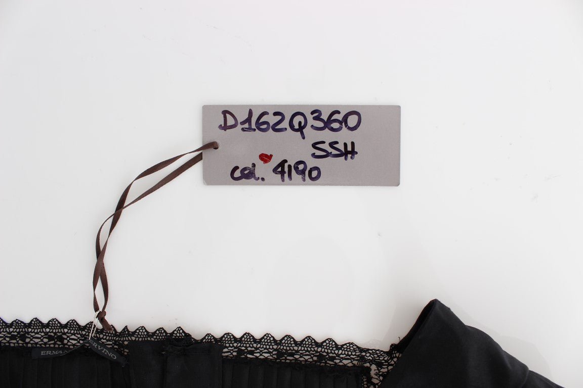 Black Shift Sheath Dress Short Sleeve - coffeewithmee2Ermanno ScervinoP1089S