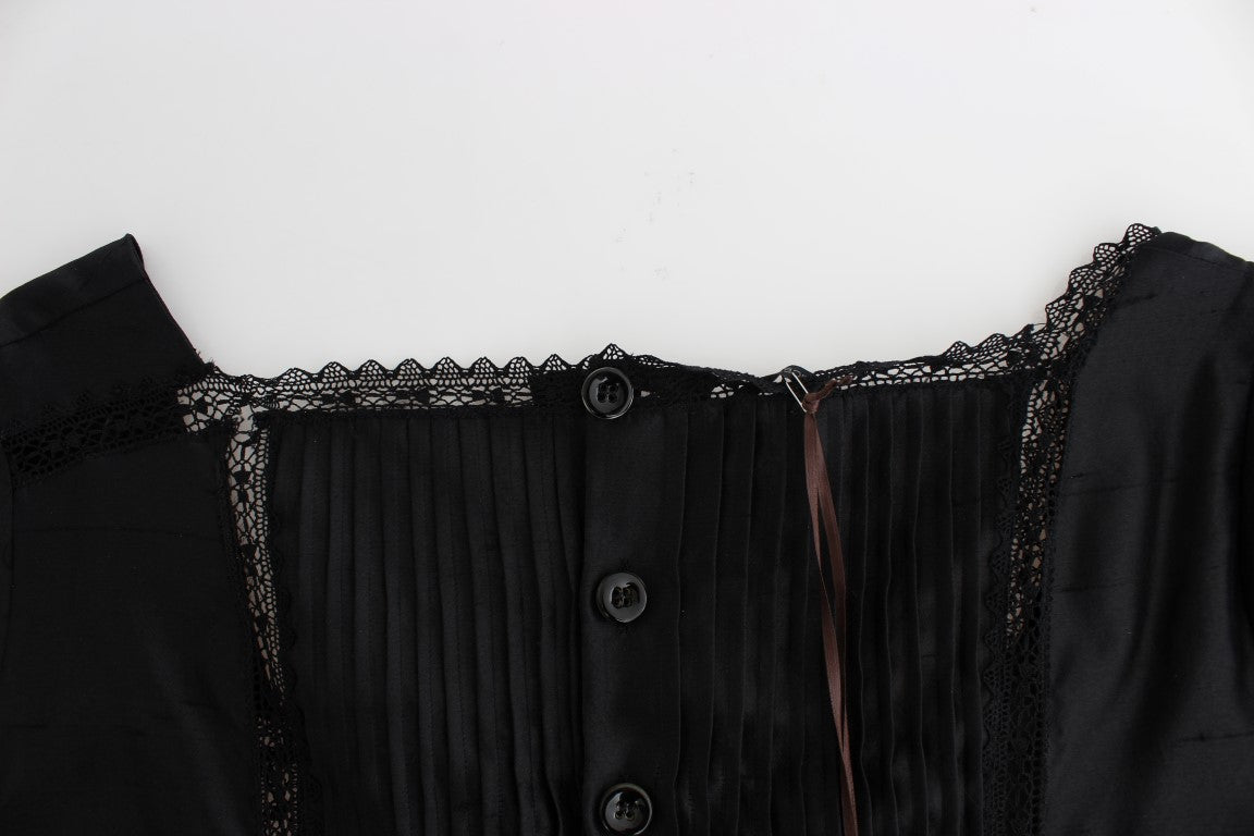 Black Shift Sheath Dress Short Sleeve - coffeewithmee2Ermanno ScervinoP1089S