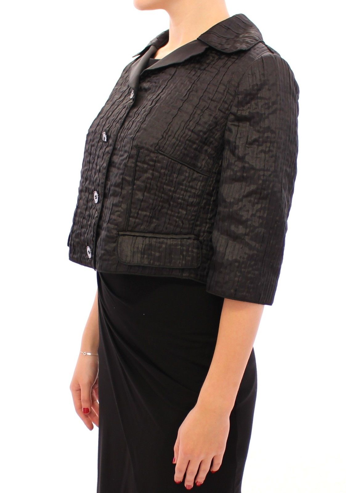 Black Short Bolero Shrug Jacket Coat - coffeewithmee2Dolce & GabbanaP0777S